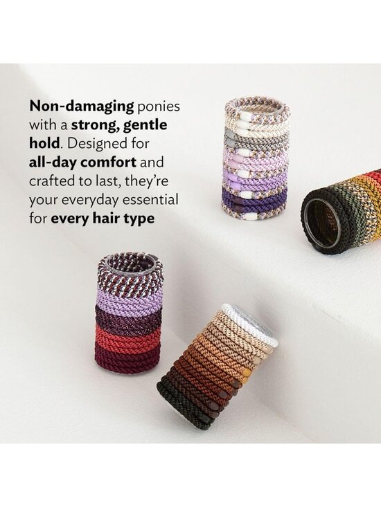 Sweet Candy Prim Pastel Damage-Free Design Hair Ties For Thick Hair 8 Pack main image 5